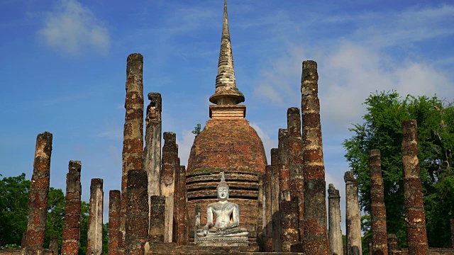 素可泰历史公园，萨斯里寺，泰国视频素材