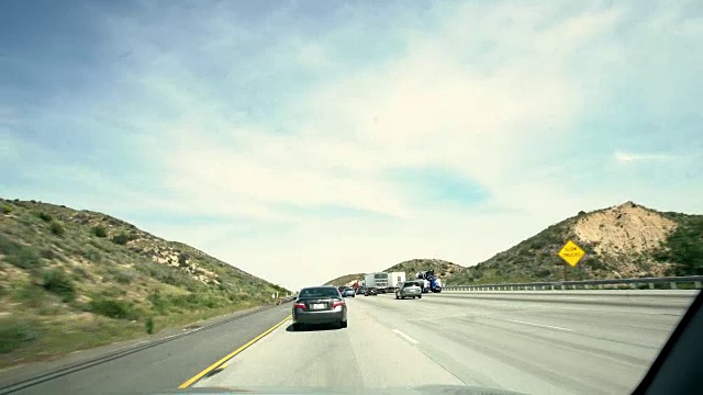 加州州际公路上的交通状况视频素材