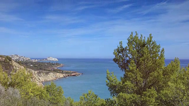 位于地中海沿岸的佩尼斯科拉市视频素材