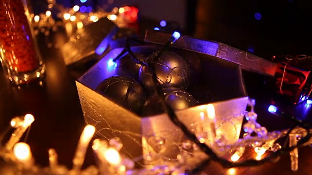 房子里的圣诞装饰视频素材