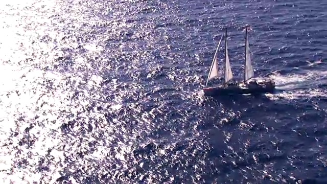 伯利兹:帆船塔拉在伯利兹海岸视频下载