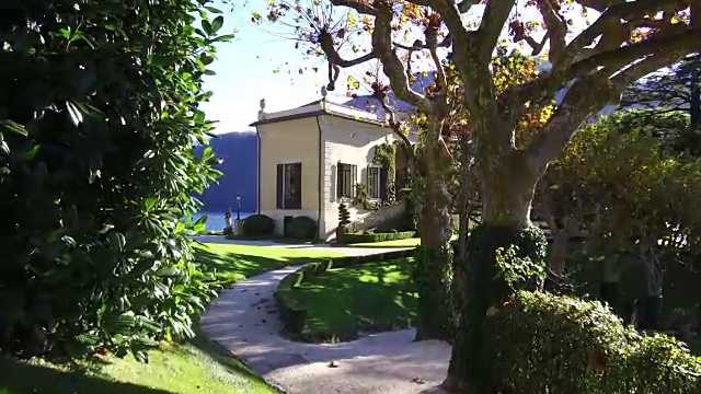 科莫湖上的意大利别墅和花园视频下载