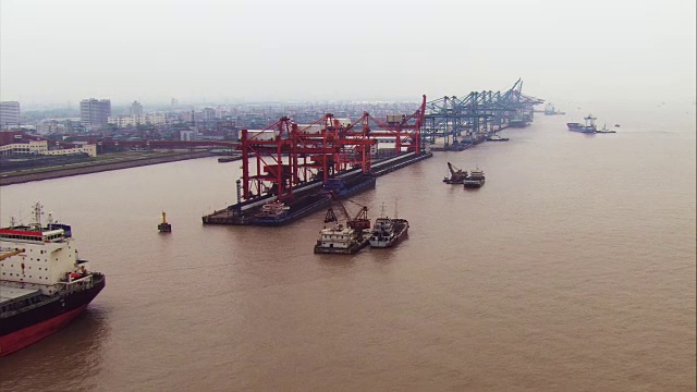 中国,上海:港口视频素材