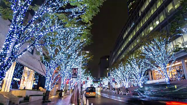 4K平移延时:日本东京六本木的Keyakizaka街视频素材