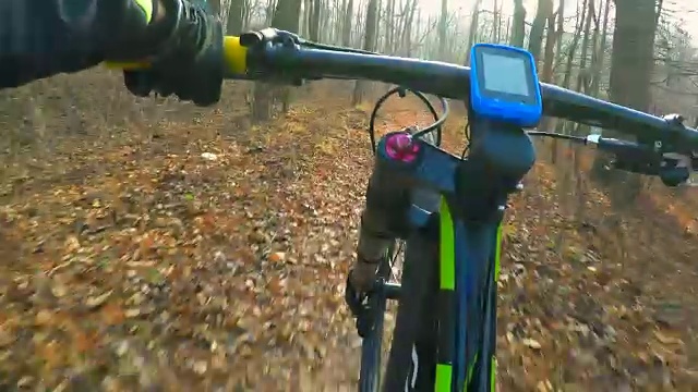 POV专业自行车手做wheelie。视频素材