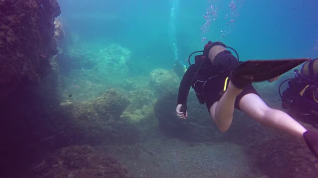 4K暗礁潜水视频素材
