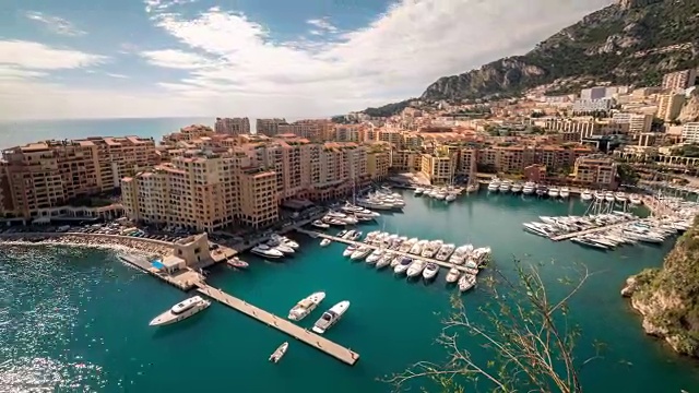 延时:Fontvieille Monaco摩纳哥法国里维埃拉视频下载