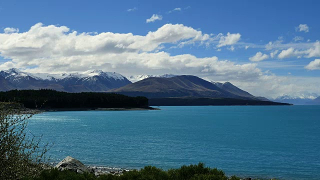 新西兰普卡基湖的云彩视频素材