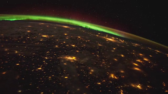 来自国际空间站的地球之夜:欧洲之光视频素材