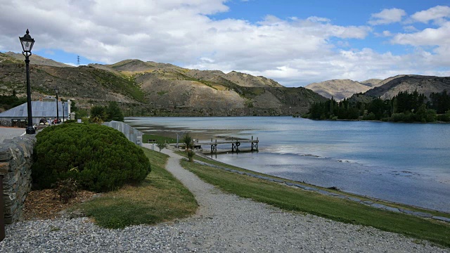 在老克伦威尔镇的新西兰邓斯坦湖视频下载