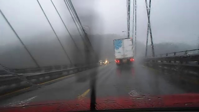 在一个雨天开车穿过兰德桥视频下载