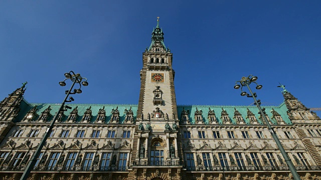 德国汉堡市政厅视频素材