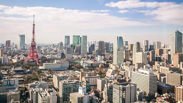 延时:东京塔城市景观日本视频下载