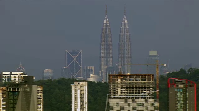 吉隆坡的双子塔视频素材