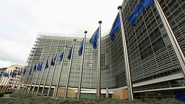 布鲁塞尔的欧洲议会视频素材