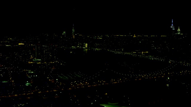 美国纽约皇后大桥空中全景图视频素材