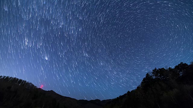 冬季夜晚的银河和星迹视频素材