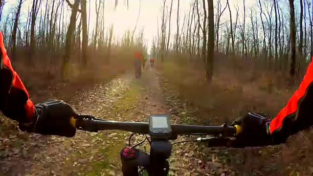 观点人们骑自行车。视频素材