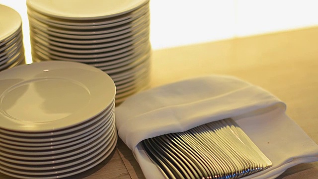 多莉:洗盘子和餐具视频素材