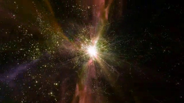 在太空中穿过星场和星系(循环)。视频素材