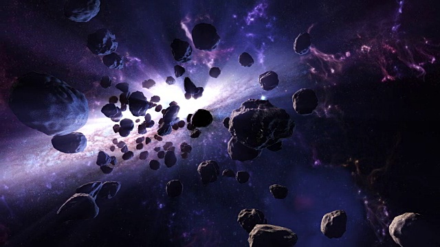 太空中的小行星视频素材