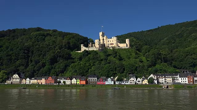 Stolzenfels城堡，莱茵河谷，科布伦茨Stolzenfels，德国视频下载