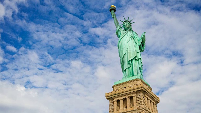 纽约的自由女神像视频素材