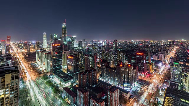 T/L WS HA高架北京天际线夜景视频素材