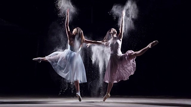 两位芭蕾舞女演员视频下载