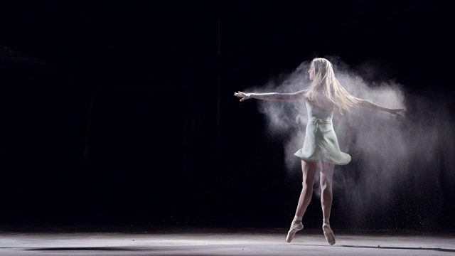 旋转的女芭蕾舞者视频下载