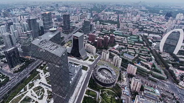 T/L WS HA PAN北京CBD和中央电视台大楼视频下载