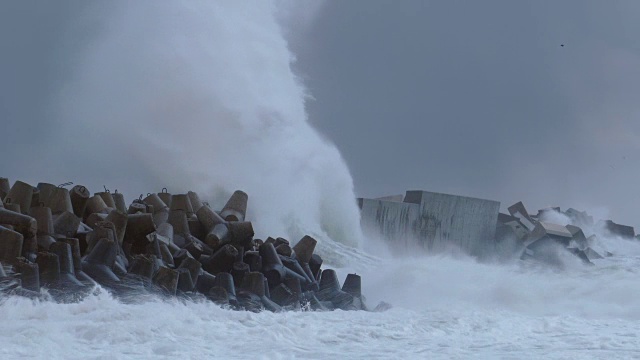 海岸飓风视频素材