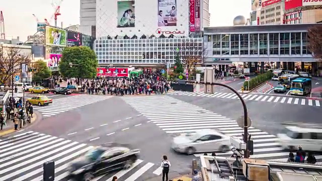 T/L WS HA ZO涩谷十字路口/日本东京视频下载