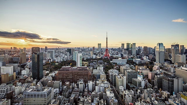 T/L WS HA View of Tokyo Skyline /东京，日本视频素材