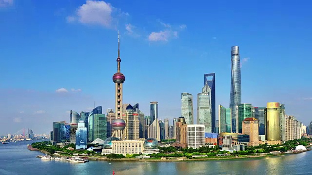4K延时:上海天际线全景视频下载