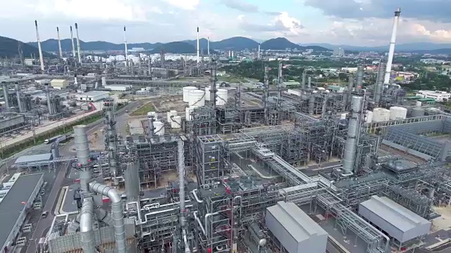 天然气的工业加工。视频下载