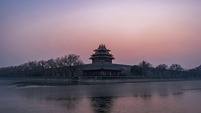 T/L WS ZI紫禁城，日夜过渡/北京，中国视频下载