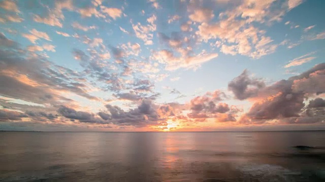 T / L,海洋的日落。视频下载