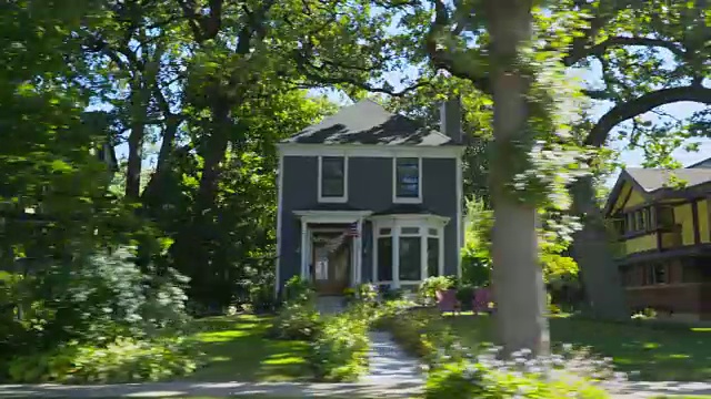 侧面POV历史社区住宅在芝加哥视频素材