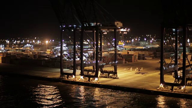 费利克斯托港的夜景。视频素材