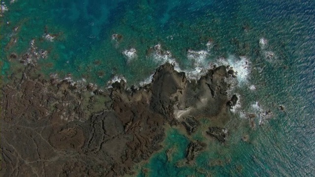 鸟瞰毛伊岛的阿希希-基瑙自然保护区海岸线。视频素材