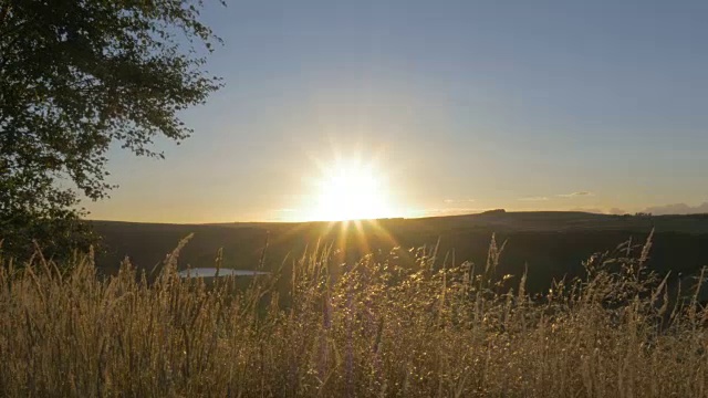 谢菲尔德乡村的日落时间视频素材