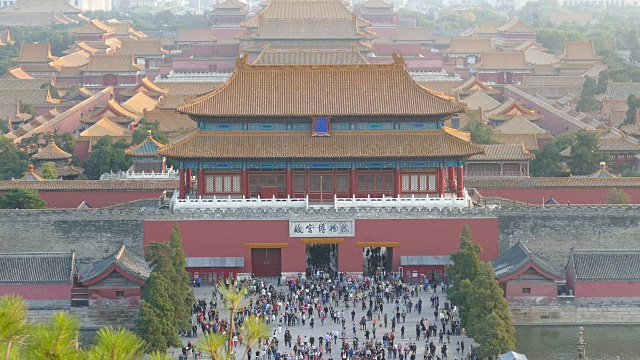 俯视紫禁城，北京，中国视频素材