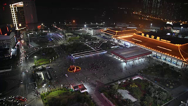 夜晚拱北港，中国视频下载