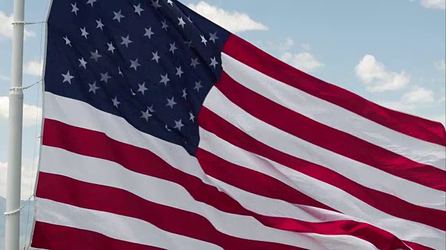 无人机拍摄的美国国旗视频素材