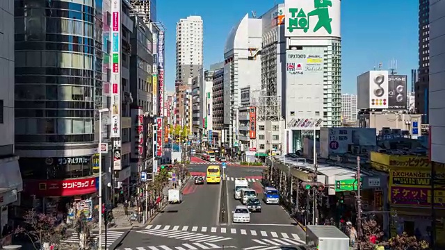 T/L WS ZI观景新宿街/日本东京视频素材