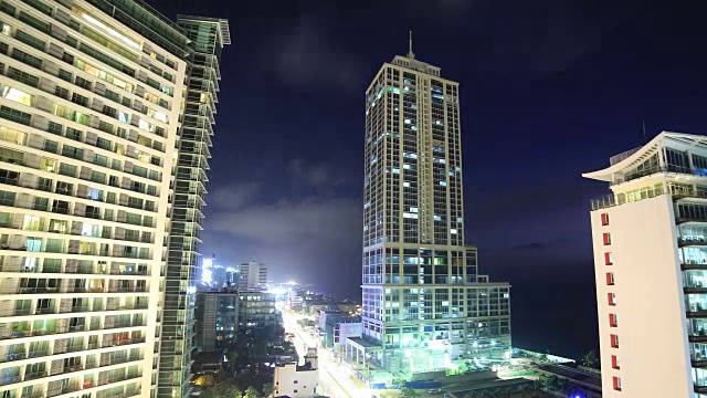 斯里兰卡科伦坡，4k:夜间延时视频素材