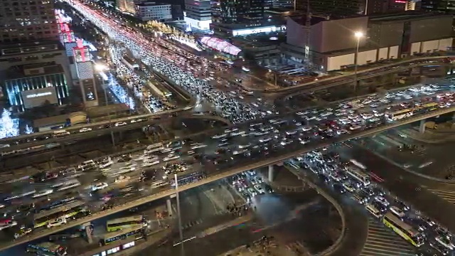 MS HA北京夜间交通，交通堵塞视频下载
