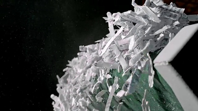SLO MO工业碎纸机输送带落纸视频下载