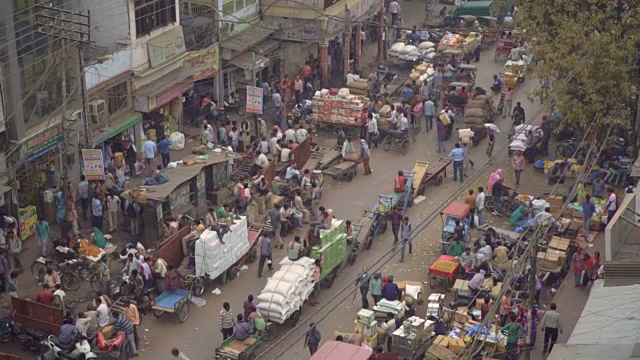新德里的街道。视频素材